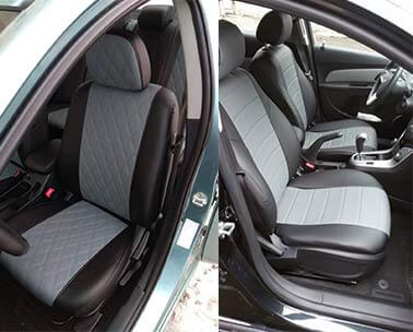 Чехлы на сидениях Mazda МАЗДА 6 2013. Черные Ромб
